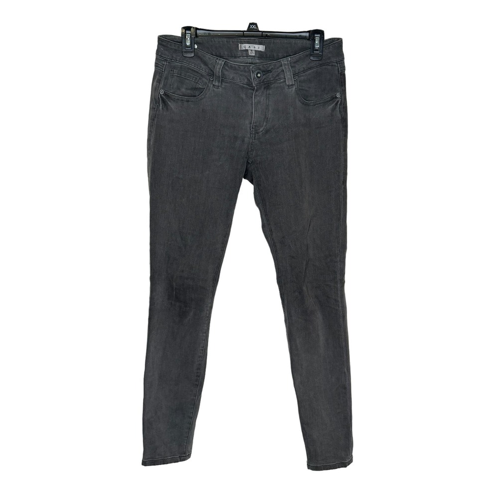 CAbi Women's Jeans‎ Skinny Stretch Mid-Rise Style #921 Cotton Blend Denim Gray 6